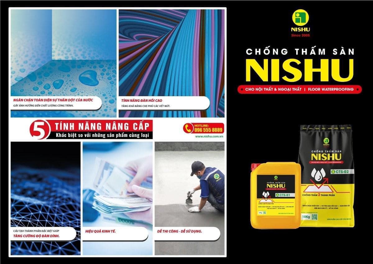 Tính năng nâng cấp của chống thấm sàn Nishu