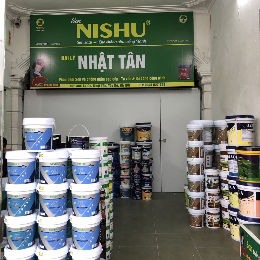 Các sản phẩm sơn Nishu tại đại lý Nhật Tân