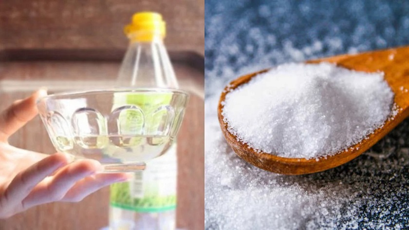 Tẩy mốc nhà với muối và giấm ăn