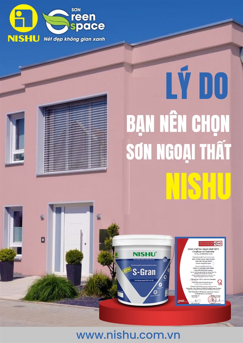 Lý do bạn nên lựa chọn sơn ngoại thất Nishu
