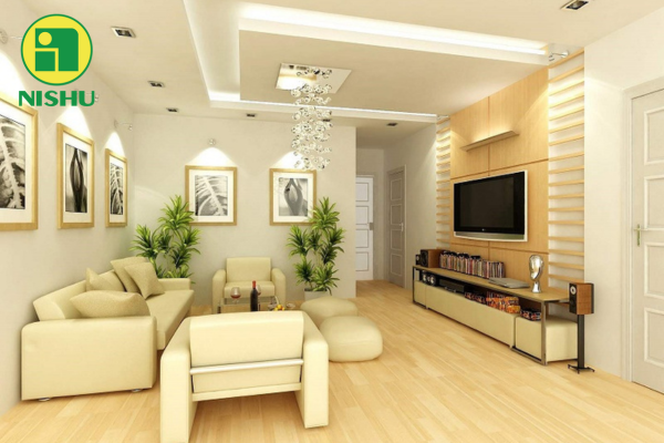Sơn trần nhà trùng màu với màu tường
