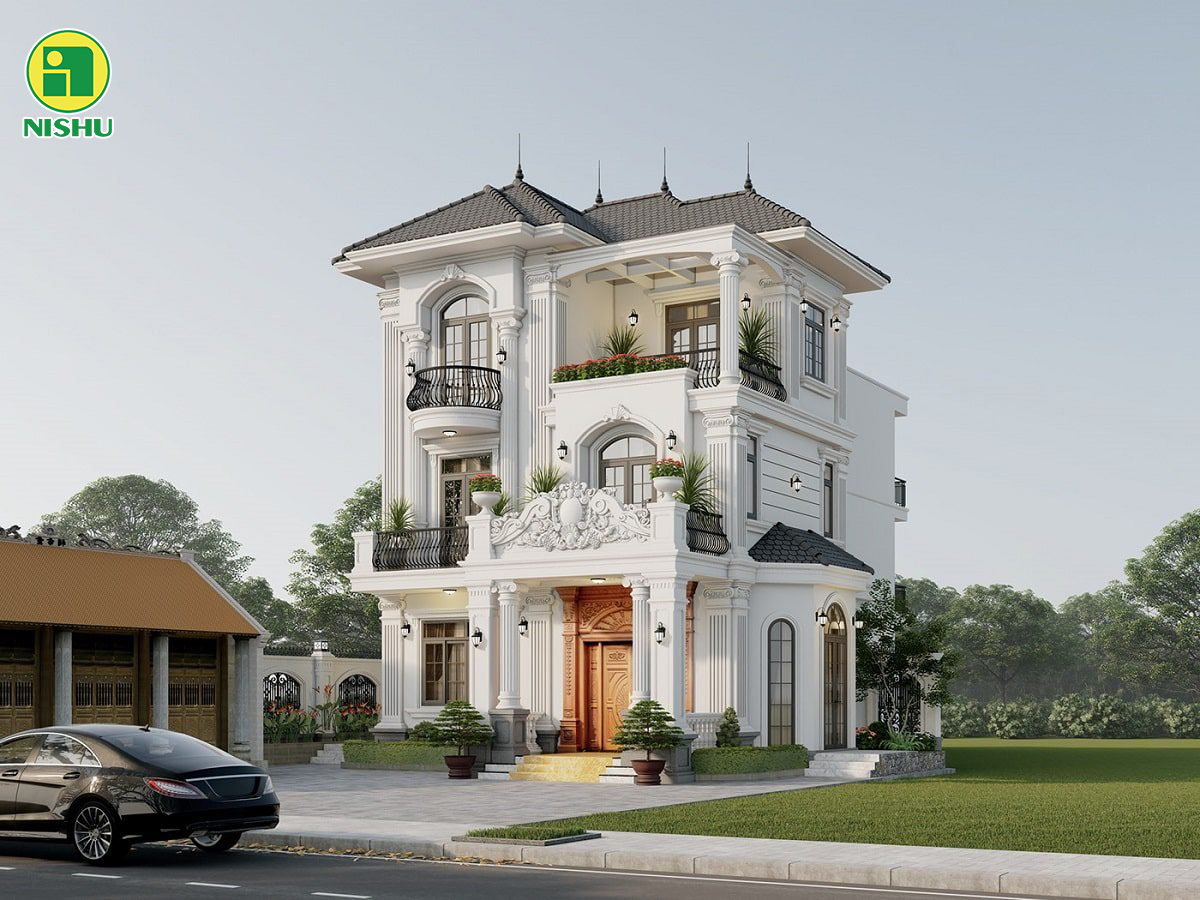Sơn ngoại thất đẹp với màu tắng