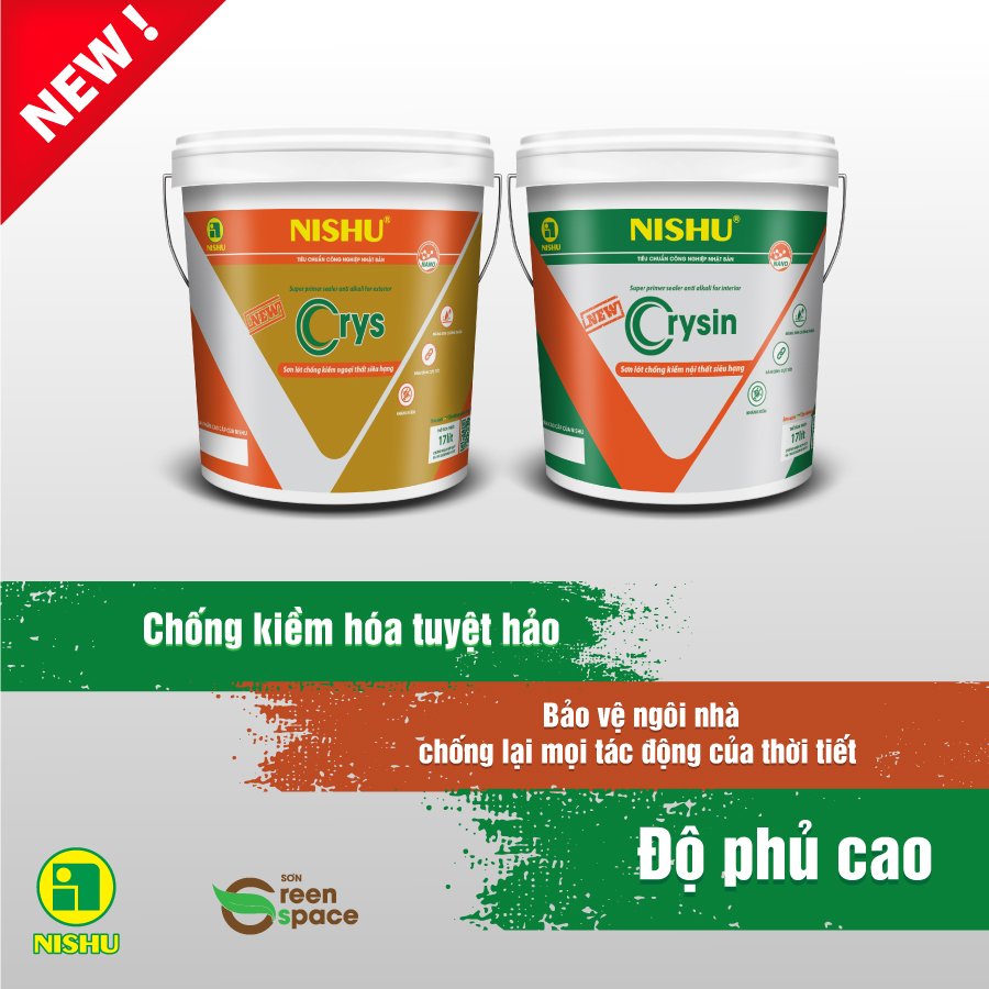 Sơn lót kháng kiềm nội thất và sơn lót kháng kiềm ngoại thất Nishu